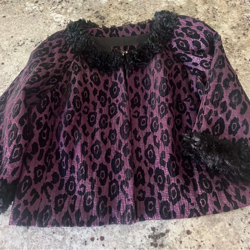 Lavender & Honey Chic Leopard Print Jacket Cape - Picture 12 of 13